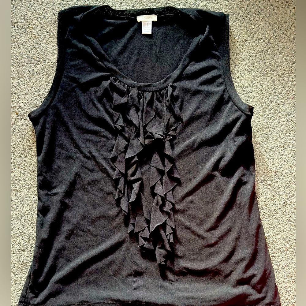 Women’s Chico’s black sleeveless blouse - Size 1